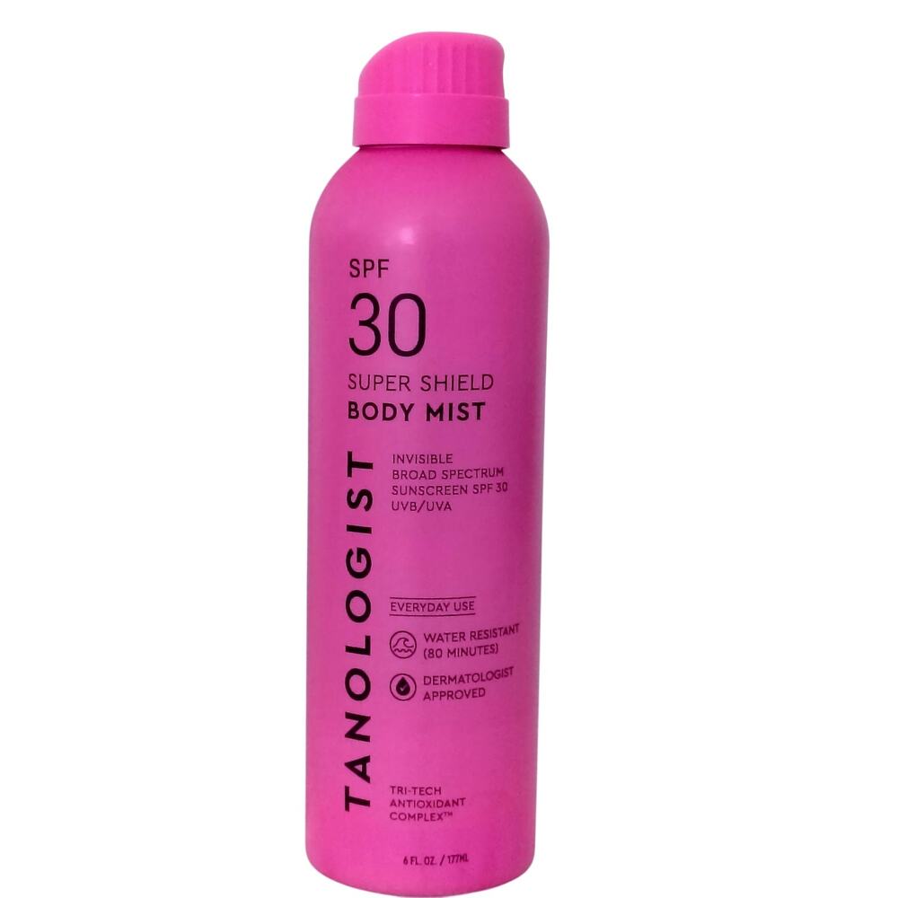 Tanologist SPF 30 Super Shield Body Mist Sunscreen 6 oz Water Resistant Invisibl